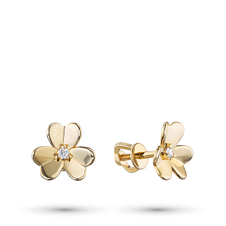 Пусеты из желтого золота