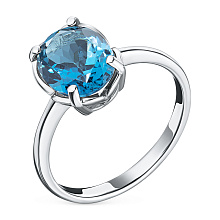 Кольцо из серебра с топазом