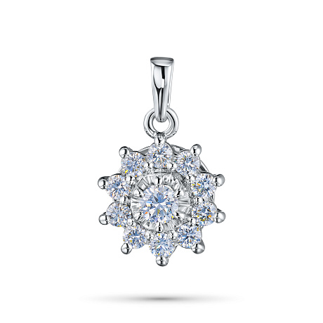 Классическая подвеска из белого золота