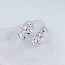 Серьги из белого золота c бриллиантами