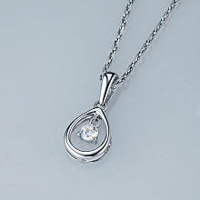 Подвеска из серебра с бриллиантом