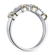 Кольцо из комбинированного золота с бриллиантами