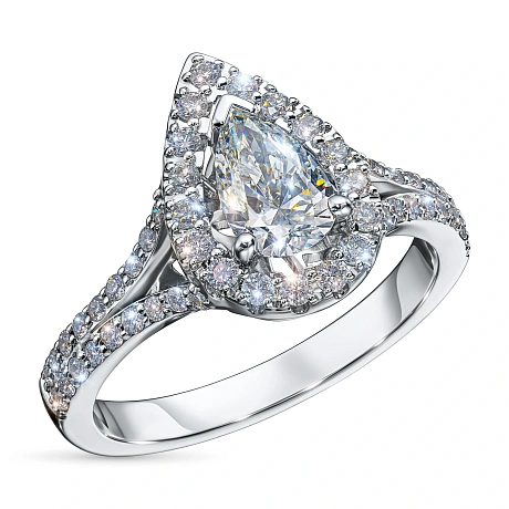 Кольцо из белого золота