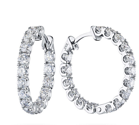 Серьги из белого золота