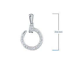 Подвеска из белого золота с бриллиантами