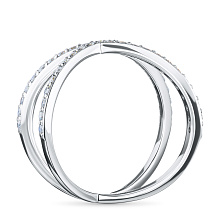 Кольцо из белого золота с бриллиантами