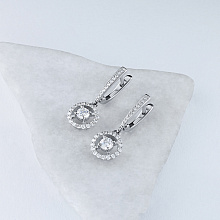 Серьги из белого золота с бриллиантами (изготовление)