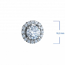 Пусеты из белого золота c бриллиантами