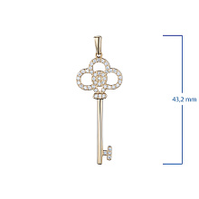 Подвеска из желтого золота (изготовление) с бриллиантами