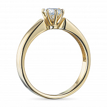 Кольцо из желтого золота (изготовление) с бриллиантом