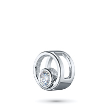 Подвеска из серебра с бриллиантом выращенным