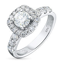 Кольцо из белого золота с бриллиантами