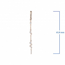 Серьги из красного золота с бриллиантами (изготовление)