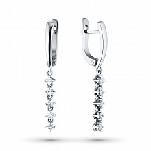 Серьги из белого золота с бриллиантами (изготовление)