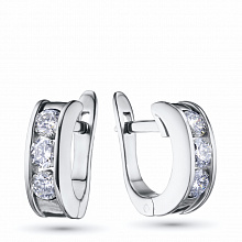 Серьги из белого золота с бриллиантами (изготовление)