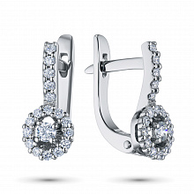 Серьги из белого золота с бриллиантами (изготовление)