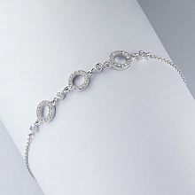 Браслет из белого золота с бриллиантами (изготовление)