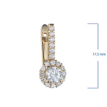 Серьги из желтого золота c бриллиантами