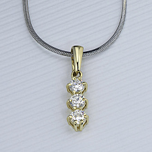 Подвеска из желтого золота с бриллиантами (изготовление)