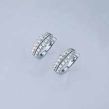 Серьги из белого золота с бриллиантами (изготовление)