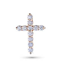 Подвеска из красного золота c бриллиантами