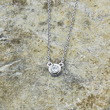 Колье из белого золота с бриллиантом (изготовление)