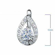 Серьги из белого золота (изготовление) с бриллиантом