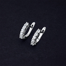 Серьги из белого золота с бриллиантами (изготовление)