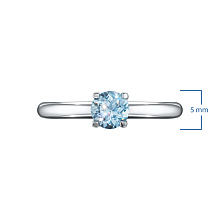 Кольцо из серебра с топазом