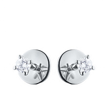 Пусеты из белого золота с бриллиантами (изготовление)