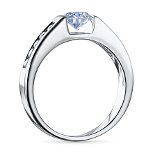 Кольцо из белого золота c бриллиантами