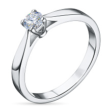 Кольцо из серебра с бриллиантом