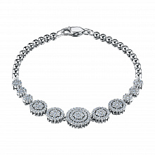 Браслет из белого золота с бриллиантами (изготовление)