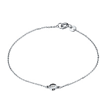 Браслет из белого золота с бриллиантом выращенным