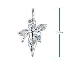 Подвеска из серебра с бриллиантом