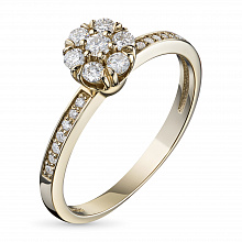 Кольцо из желтого золота с бриллиантами (изготовление)