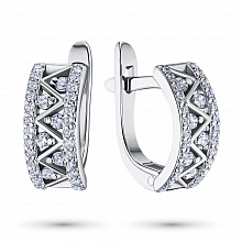 Серьги из белого золота с бриллиантами (изготовление)