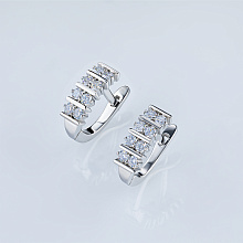 Серьги из белого золота c бриллиантами