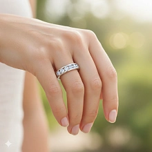 Кольцо из белого золота c бриллиантами