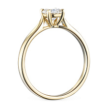 Помолвочное кольцо из желтого золота с бриллиантом