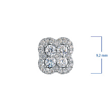 Пусеты из белого золота c бриллиантами