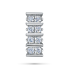 Классическая подвеска из белого золота c бриллиантами