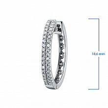 Серьги из белого золота с бриллиантами (изготовление)