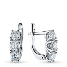 Серьги из белого золота (изготовление) с бриллиантами