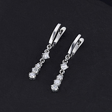 Серьги из белого золота с бриллиантами (изготовление)