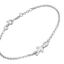 Браслет из серебра (изготовление) с бриллиантом