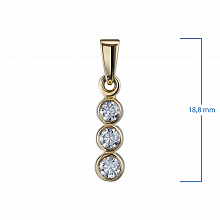Подвеска из желтого золота с бриллиантами (изготовление)