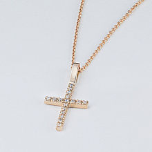 Подвеска из красного золота с бриллиантами (изготовление)