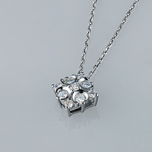 Подвеска из серебра c бриллиантами