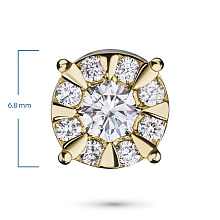 Подвеска из желтого золота с бриллиантами